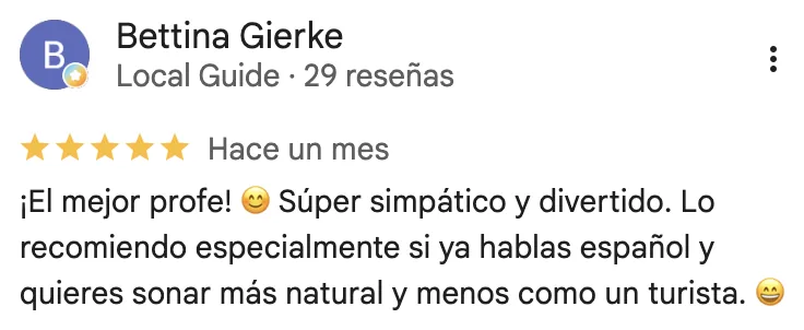 Google review of Chema