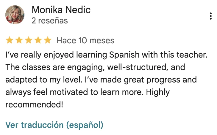 Google review of Chema