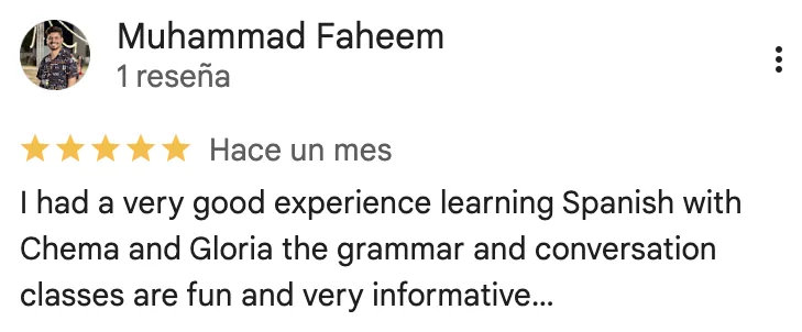 Google review of Chema