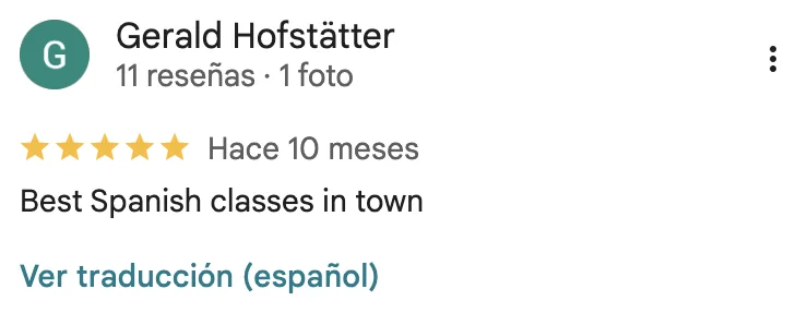 Google review of Chema